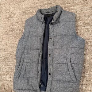 Banana Republic Men's Heather Gray Quilted Vest